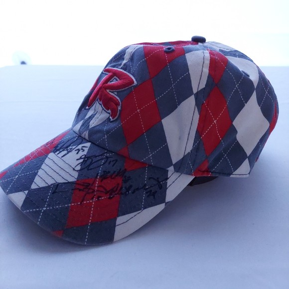 Flying Squirrels Signed Red and Gray Strap Cap Hat - Picture 4 of 9